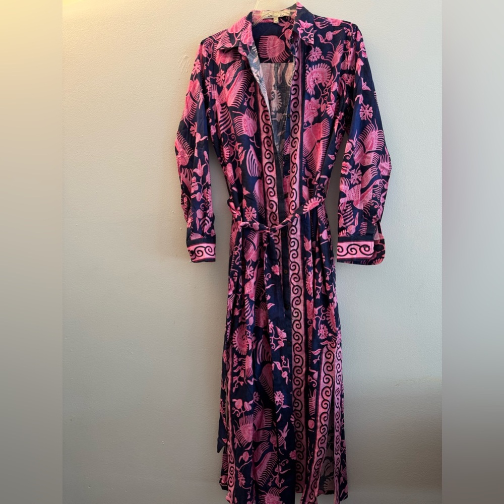 SALE‼️Bella Tu Long Sleeve Pink and Black Dress Size S